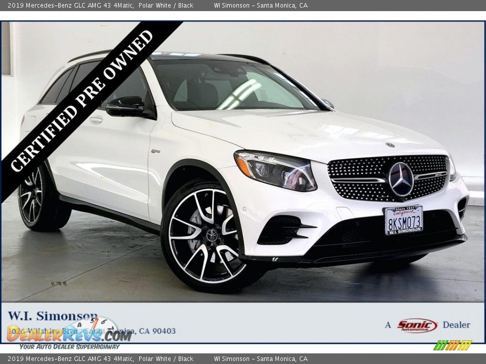 2019 Mercedes-Benz GLC AMG 43 4Matic Polar White / Black Photo #1