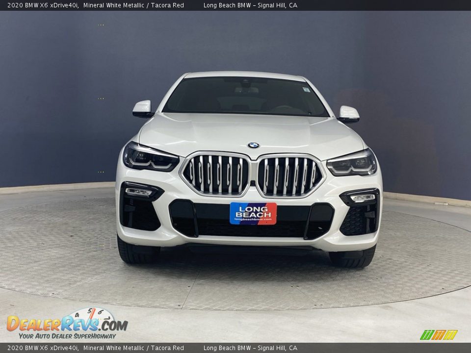 2020 BMW X6 xDrive40i Mineral White Metallic / Tacora Red Photo #2