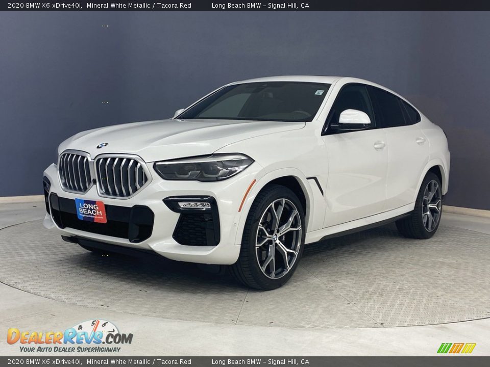 2020 BMW X6 xDrive40i Mineral White Metallic / Tacora Red Photo #3