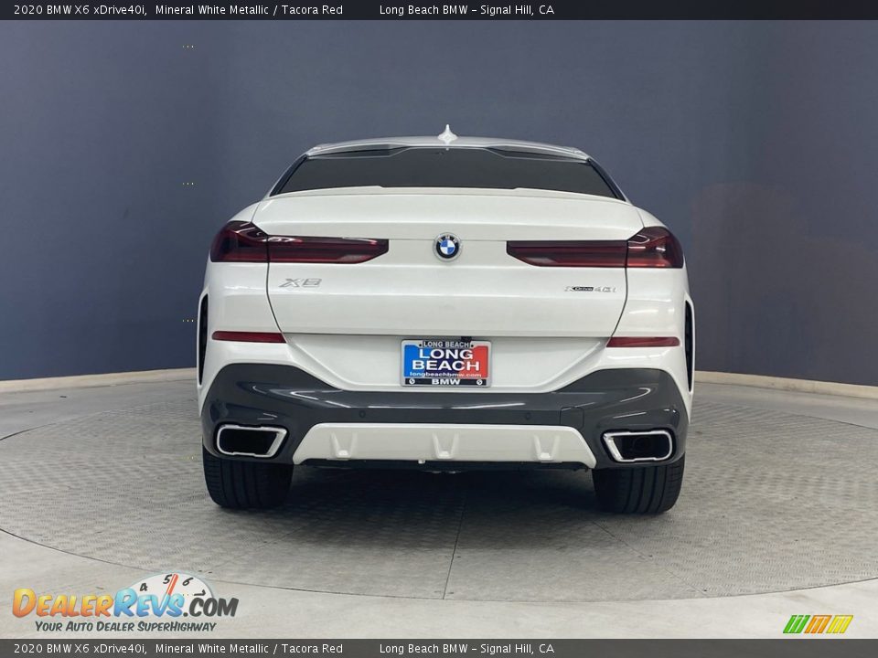 2020 BMW X6 xDrive40i Mineral White Metallic / Tacora Red Photo #4