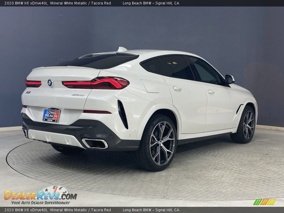 2020 BMW X6 xDrive40i Mineral White Metallic / Tacora Red Photo #5