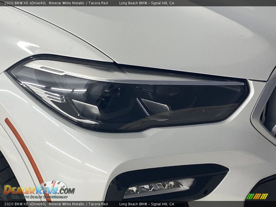 2020 BMW X6 xDrive40i Mineral White Metallic / Tacora Red Photo #6
