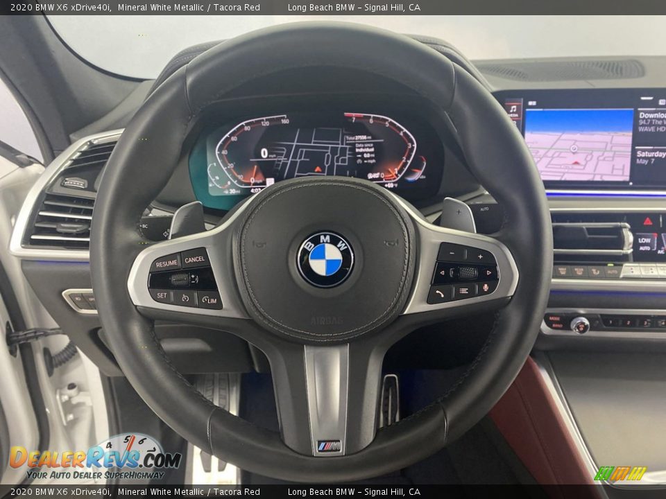 2020 BMW X6 xDrive40i Mineral White Metallic / Tacora Red Photo #17