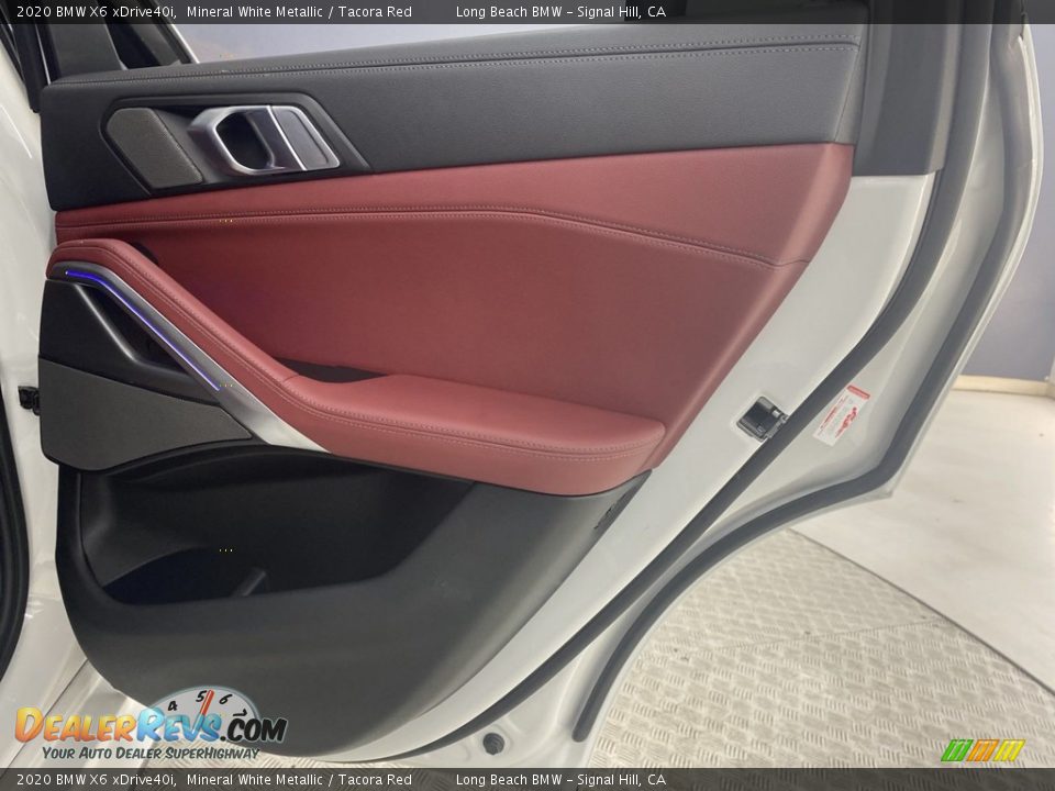 2020 BMW X6 xDrive40i Mineral White Metallic / Tacora Red Photo #34