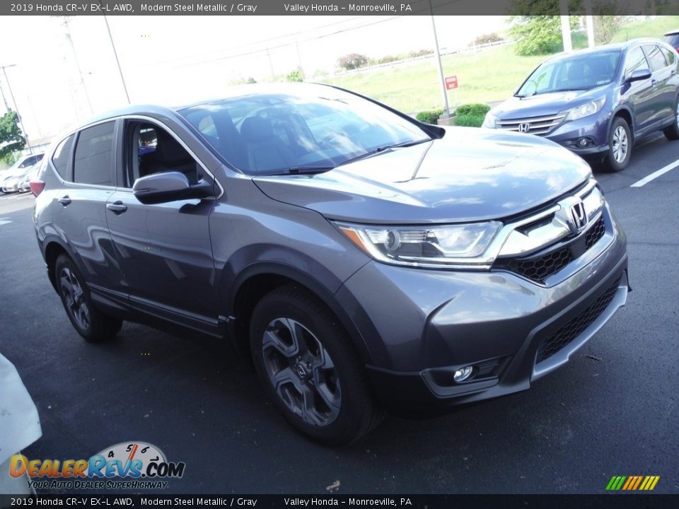 2019 Honda CR-V EX-L AWD Modern Steel Metallic / Gray Photo #6
