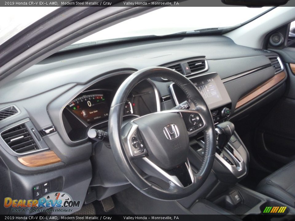 2019 Honda CR-V EX-L AWD Modern Steel Metallic / Gray Photo #11