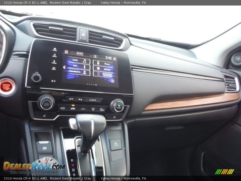 2019 Honda CR-V EX-L AWD Modern Steel Metallic / Gray Photo #17