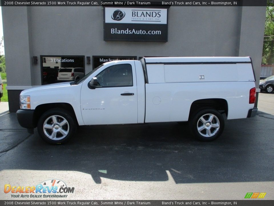 2008 Chevrolet Silverado 1500 Work Truck Regular Cab Summit White / Dark Titanium Photo #1