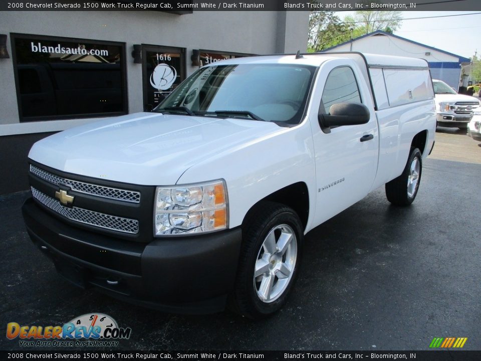 2008 Chevrolet Silverado 1500 Work Truck Regular Cab Summit White / Dark Titanium Photo #2