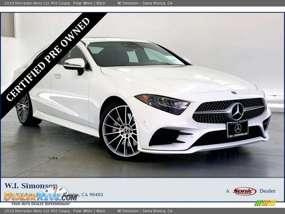 2019 Mercedes-Benz CLS 450 Coupe Polar White / Black Photo #1