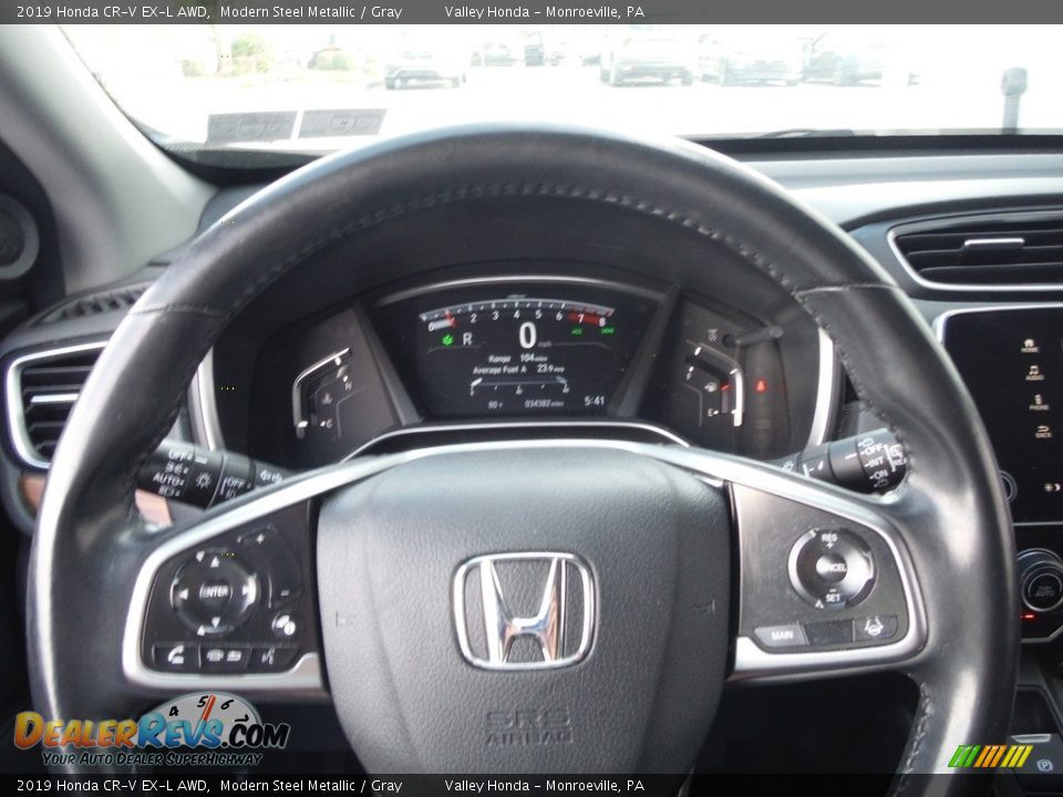 2019 Honda CR-V EX-L AWD Modern Steel Metallic / Gray Photo #24