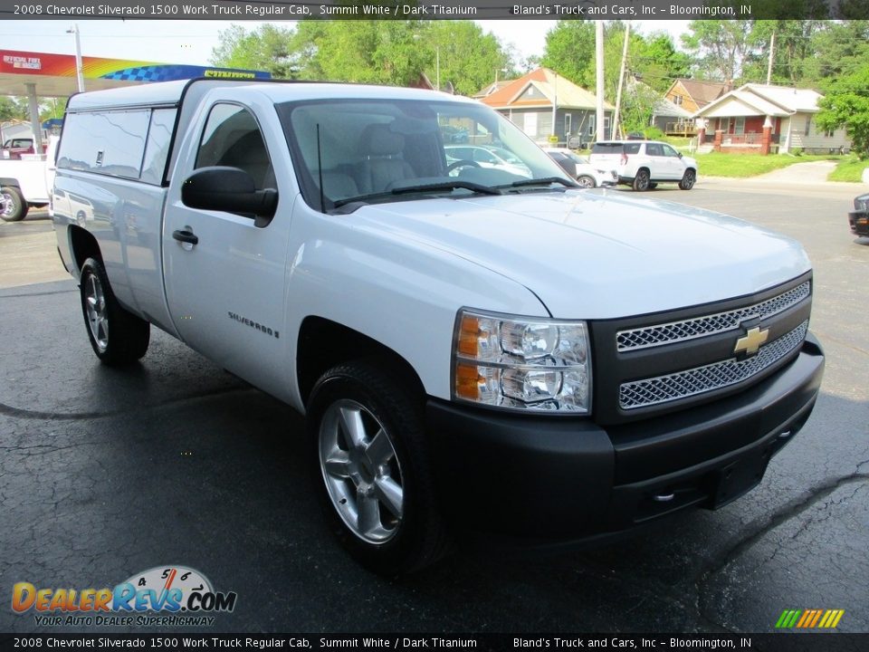 2008 Chevrolet Silverado 1500 Work Truck Regular Cab Summit White / Dark Titanium Photo #5