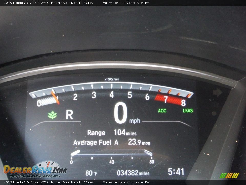 2019 Honda CR-V EX-L AWD Modern Steel Metallic / Gray Photo #33