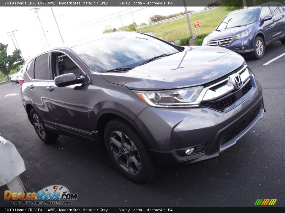 2019 Honda CR-V EX-L AWD Modern Steel Metallic / Gray Photo #6