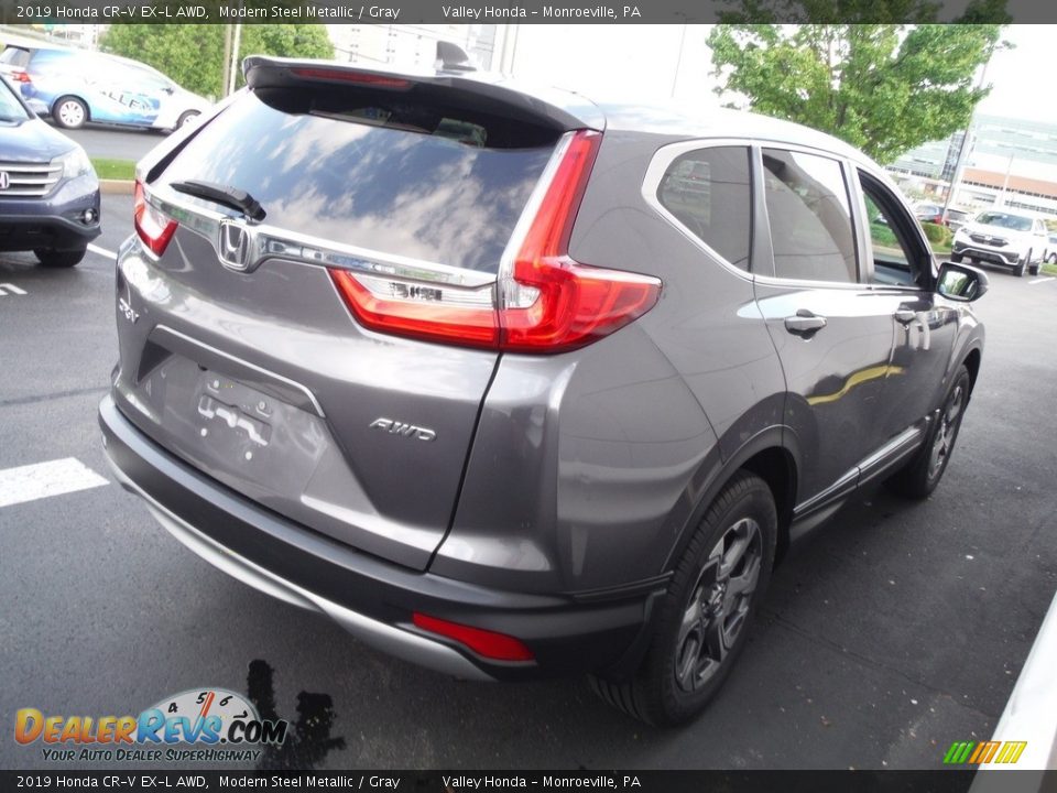 2019 Honda CR-V EX-L AWD Modern Steel Metallic / Gray Photo #7