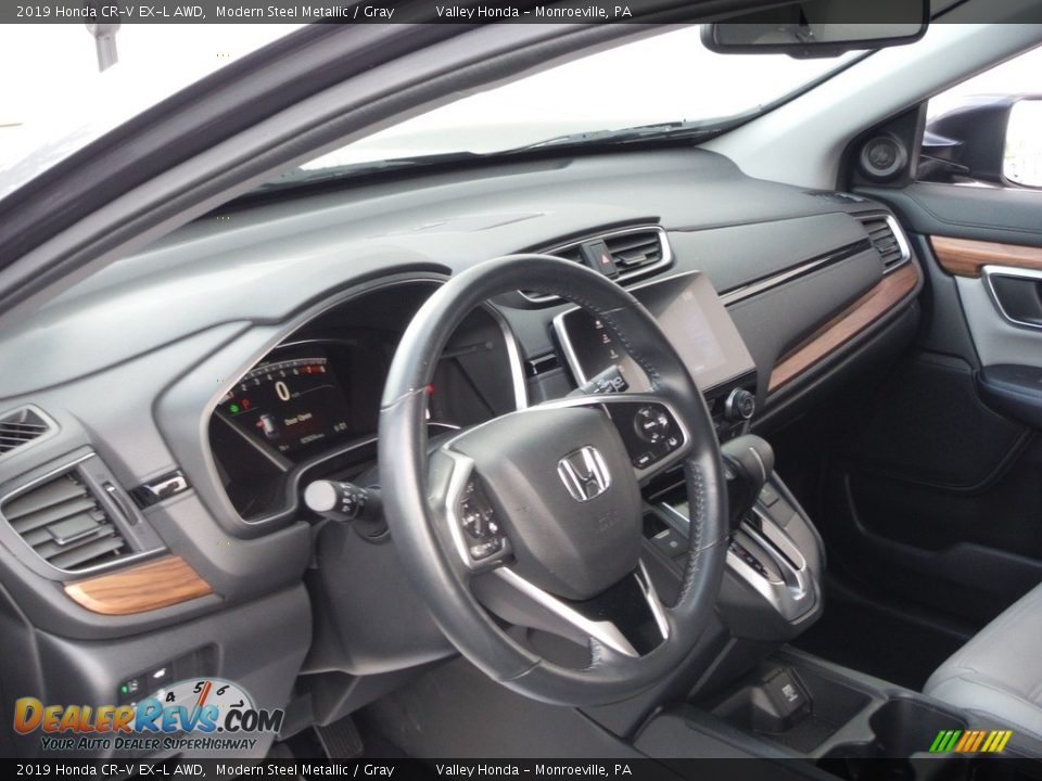 2019 Honda CR-V EX-L AWD Modern Steel Metallic / Gray Photo #12