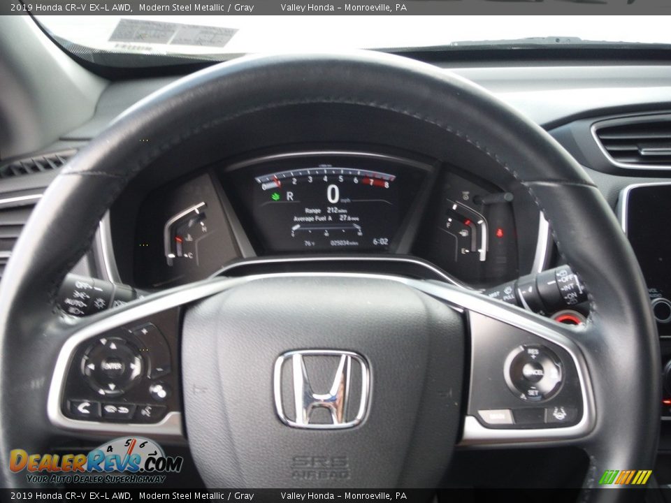 2019 Honda CR-V EX-L AWD Modern Steel Metallic / Gray Photo #25