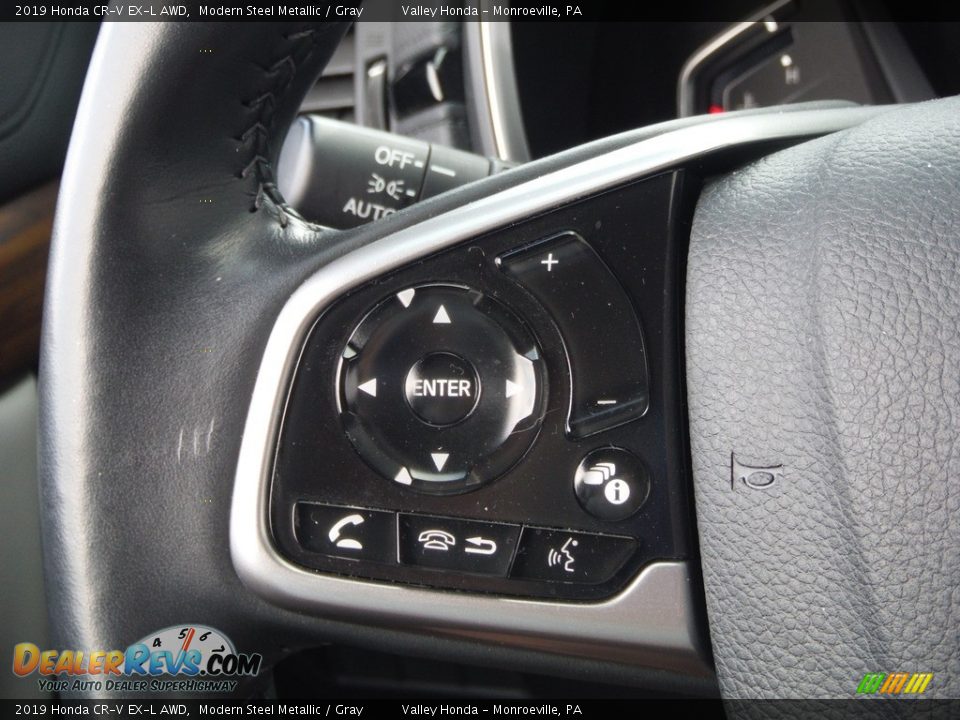 2019 Honda CR-V EX-L AWD Modern Steel Metallic / Gray Photo #26