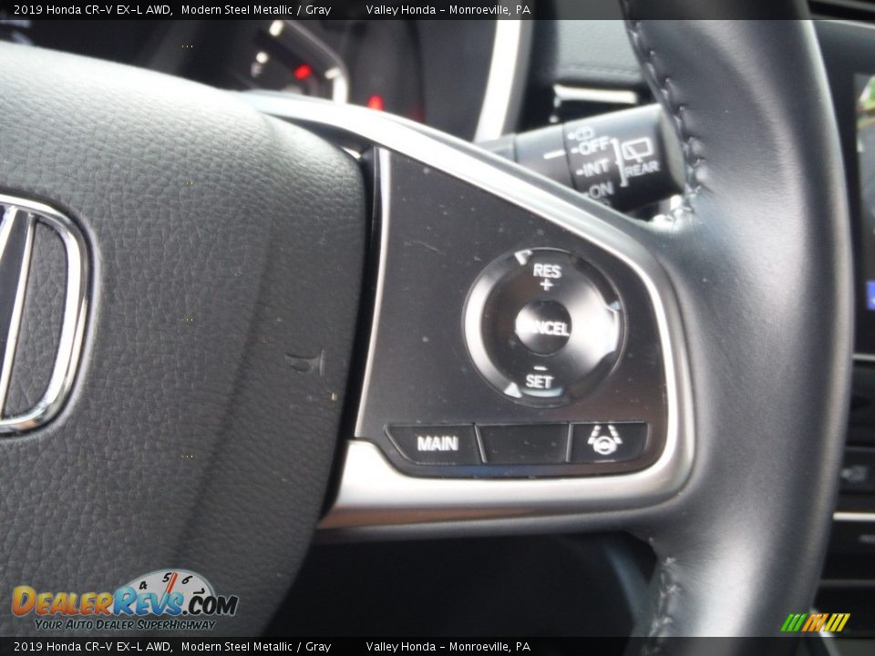 2019 Honda CR-V EX-L AWD Modern Steel Metallic / Gray Photo #27