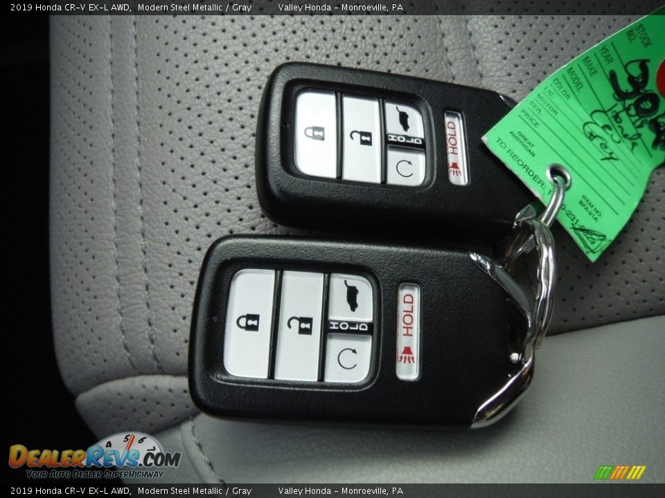 2019 Honda CR-V EX-L AWD Modern Steel Metallic / Gray Photo #33