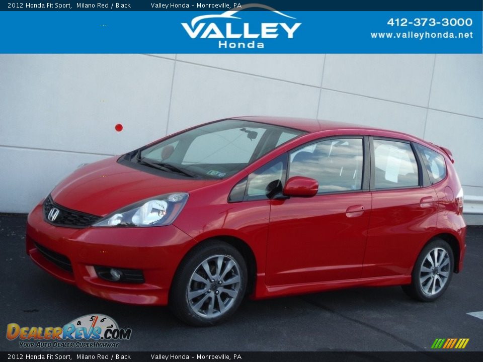 2012 Honda Fit Sport Milano Red / Black Photo #1