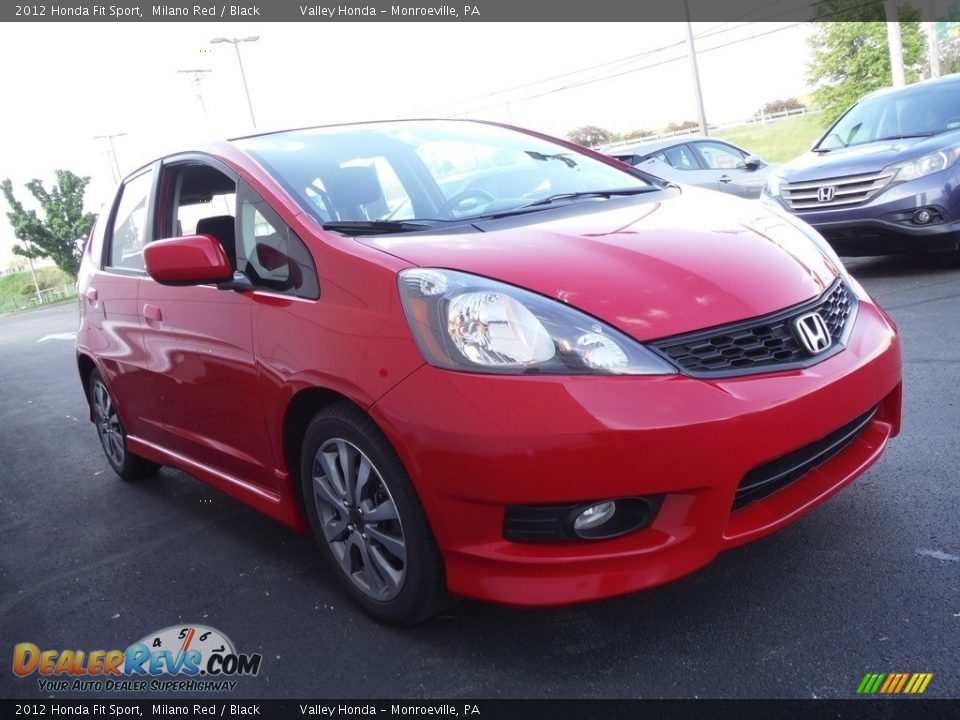 2012 Honda Fit Sport Milano Red / Black Photo #5