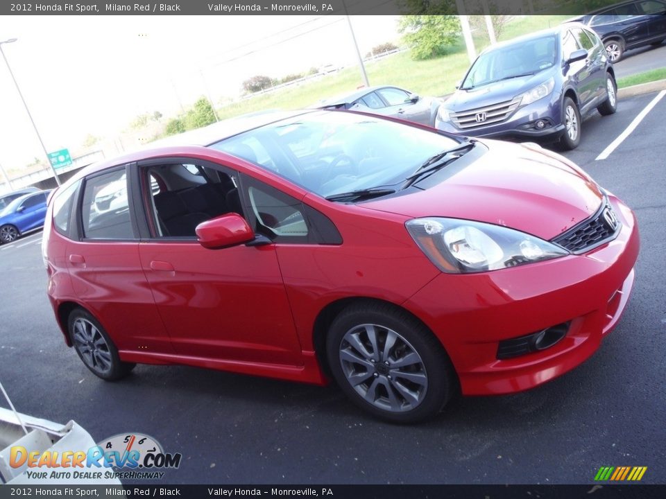 2012 Honda Fit Sport Milano Red / Black Photo #6