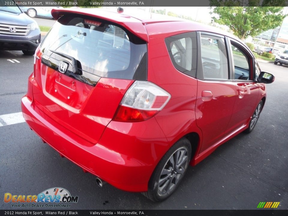 2012 Honda Fit Sport Milano Red / Black Photo #8