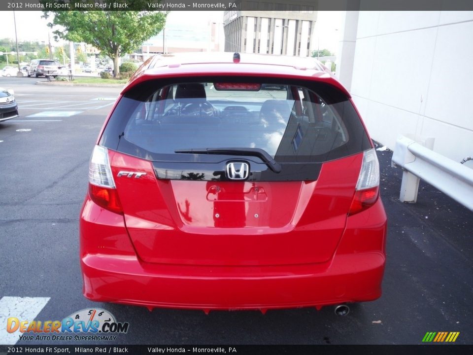 2012 Honda Fit Sport Milano Red / Black Photo #9