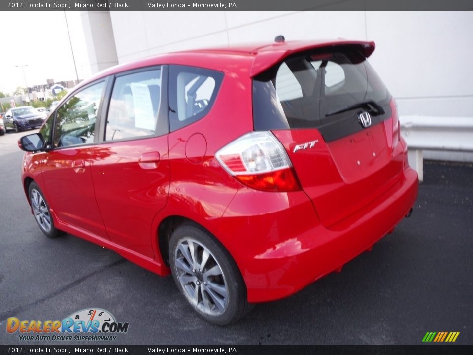 2012 Honda Fit Sport Milano Red / Black Photo #10