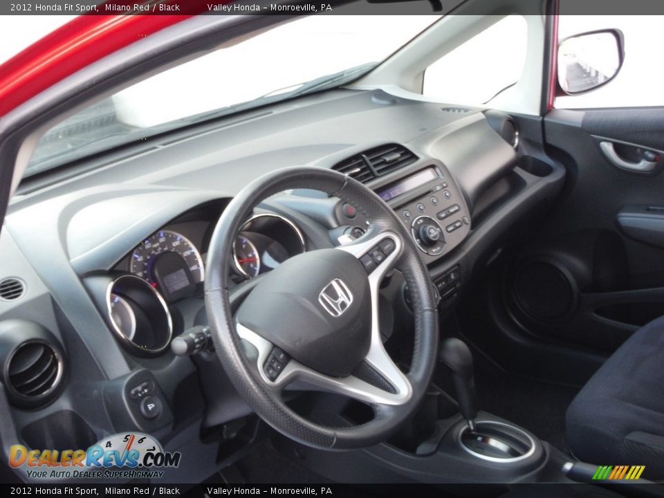 2012 Honda Fit Sport Milano Red / Black Photo #11