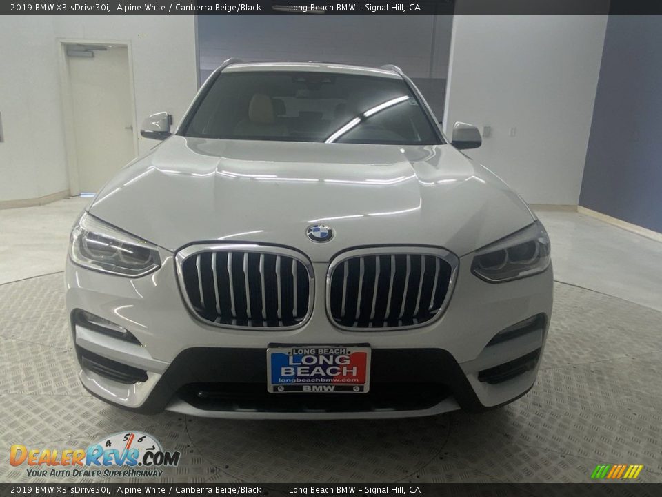 2019 BMW X3 sDrive30i Alpine White / Canberra Beige/Black Photo #2