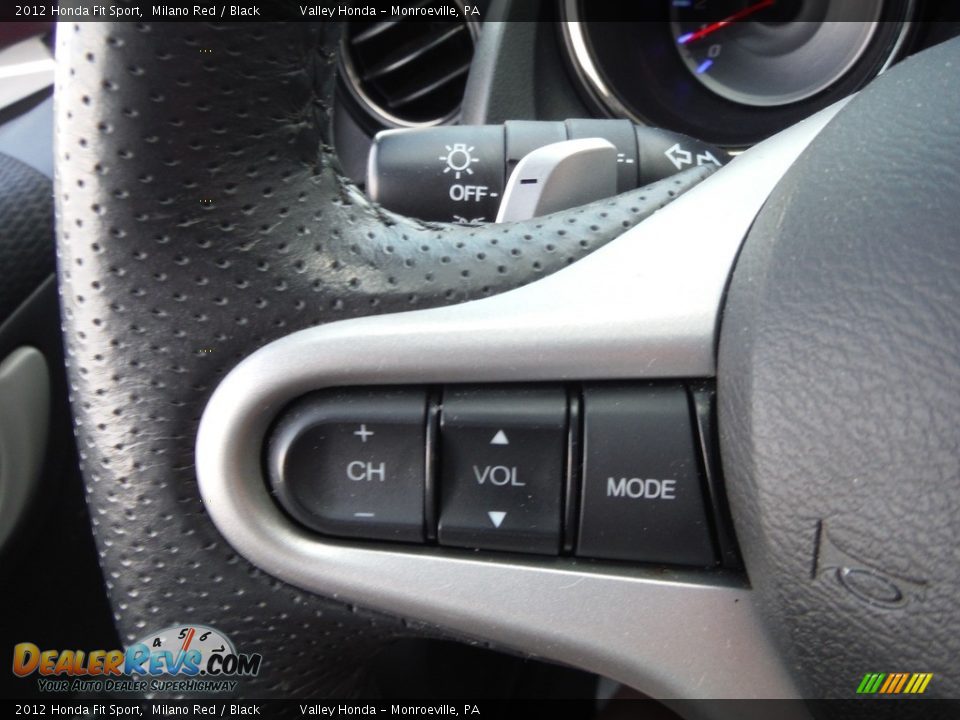 2012 Honda Fit Sport Milano Red / Black Photo #19