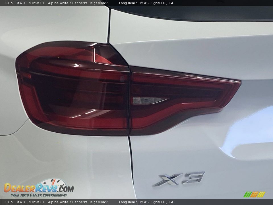 2019 BMW X3 sDrive30i Alpine White / Canberra Beige/Black Photo #8