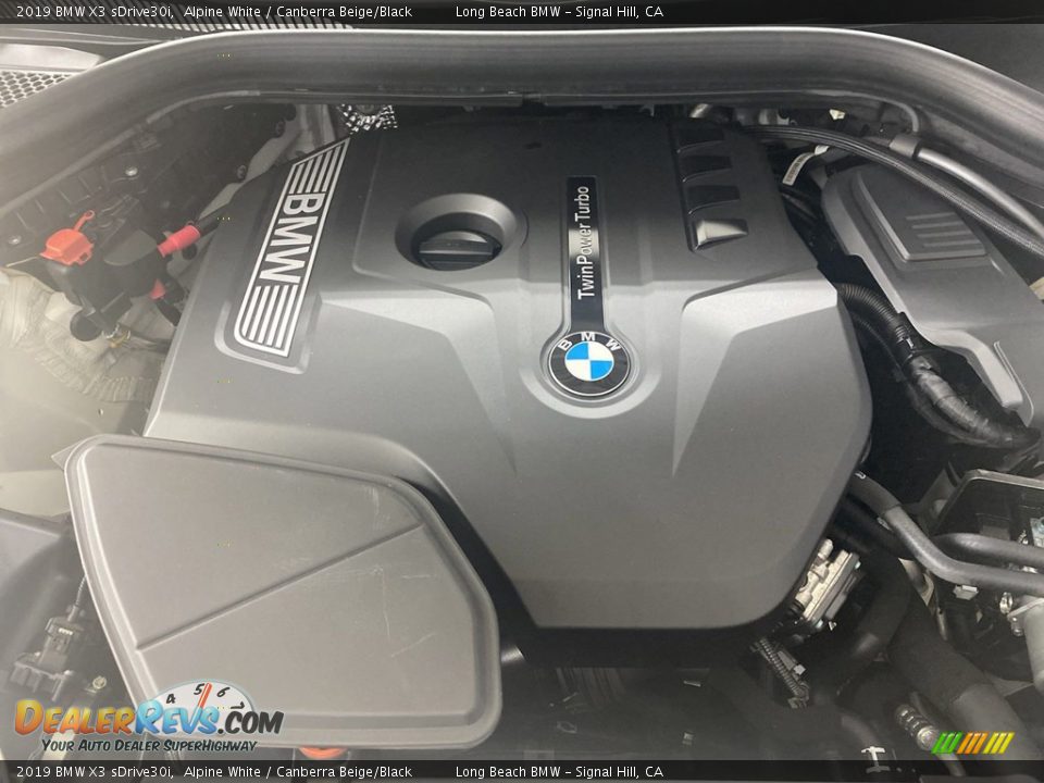 2019 BMW X3 sDrive30i Alpine White / Canberra Beige/Black Photo #11