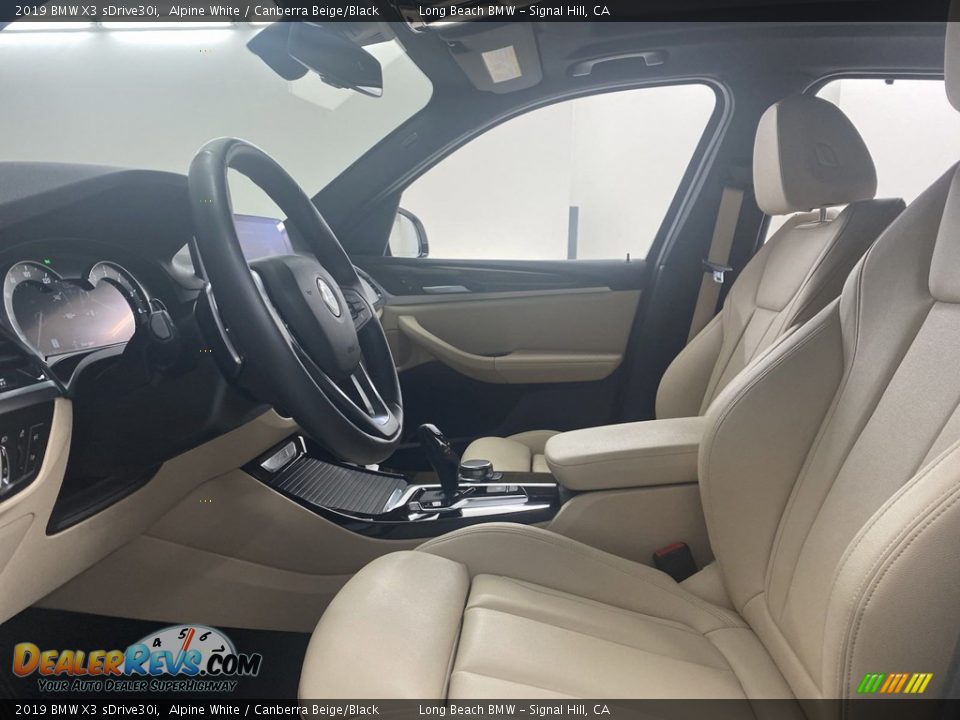 2019 BMW X3 sDrive30i Alpine White / Canberra Beige/Black Photo #16