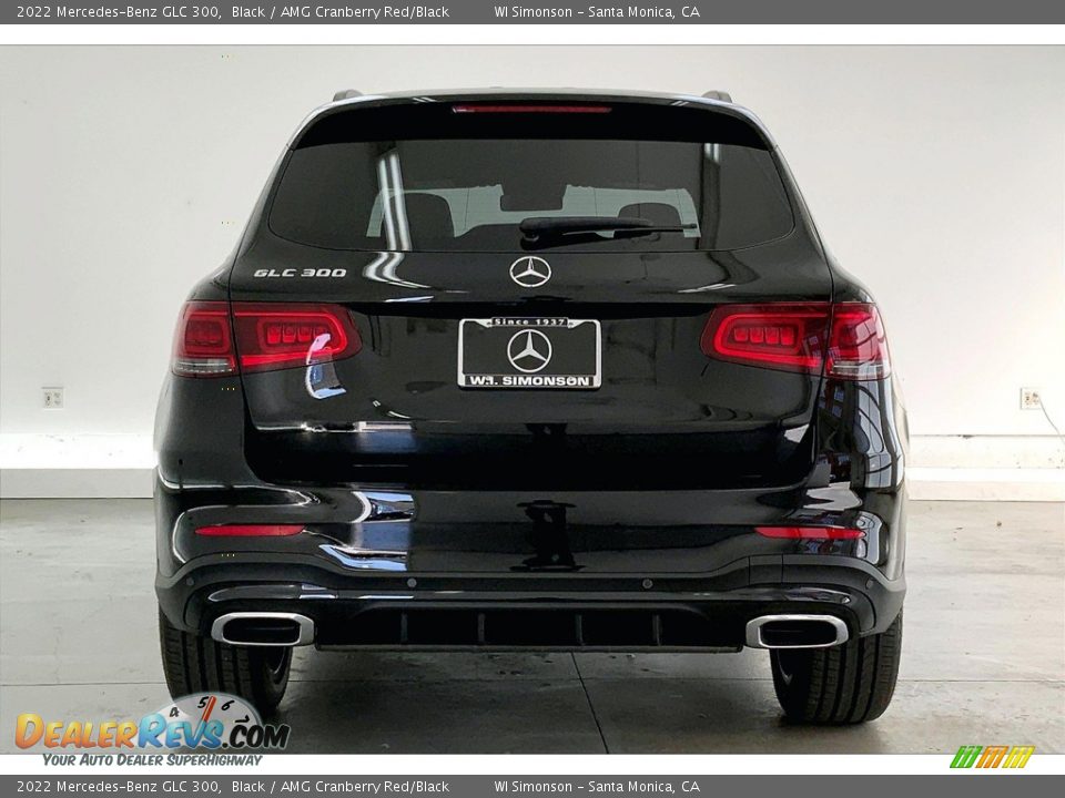 2022 Mercedes-Benz GLC 300 Black / AMG Cranberry Red/Black Photo #3