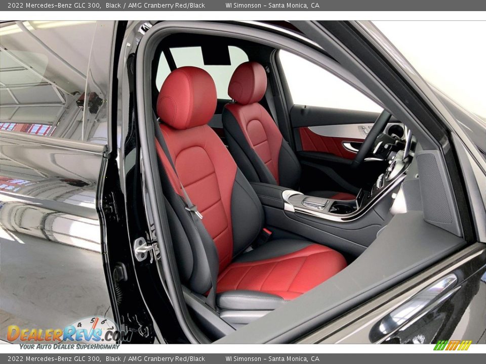 2022 Mercedes-Benz GLC 300 Black / AMG Cranberry Red/Black Photo #5