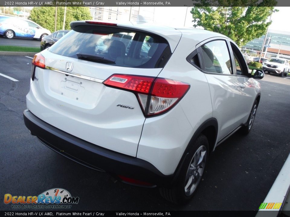 2022 Honda HR-V LX AWD Platinum White Pearl / Gray Photo #6