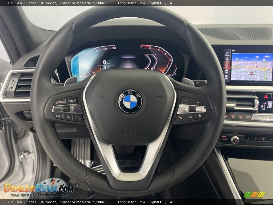 2019 BMW 3 Series 330i Sedan Glacier Silver Metallic / Black Photo #17