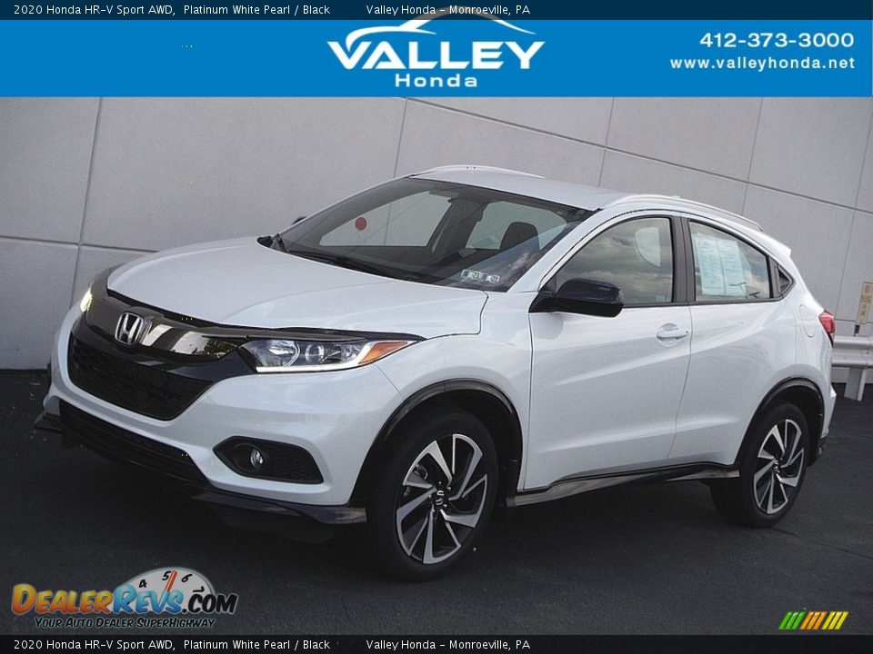 2020 Honda HR-V Sport AWD Platinum White Pearl / Black Photo #1