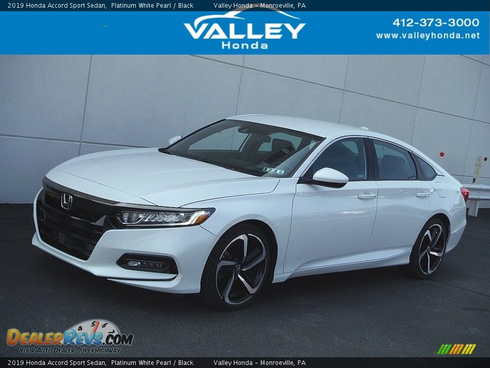 2019 Honda Accord Sport Sedan Platinum White Pearl / Black Photo #1