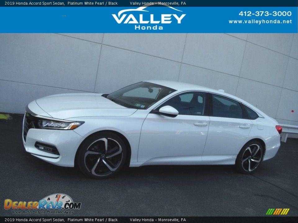 2019 Honda Accord Sport Sedan Platinum White Pearl / Black Photo #2