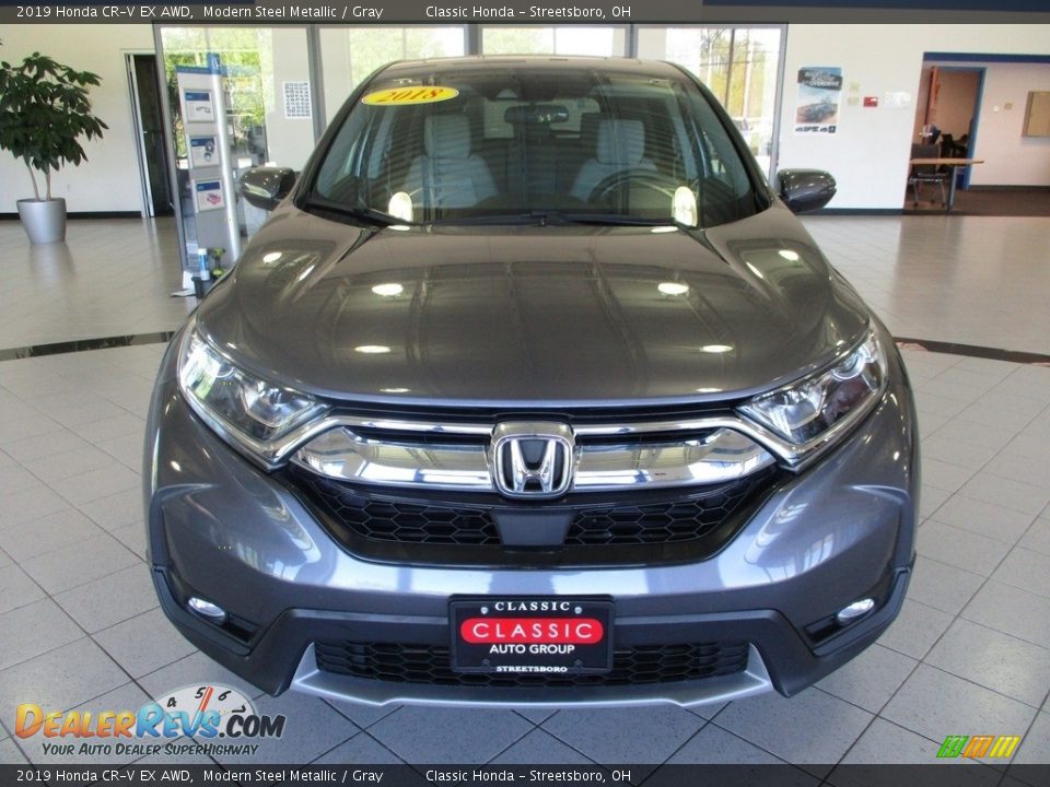 2019 Honda CR-V EX AWD Modern Steel Metallic / Gray Photo #2