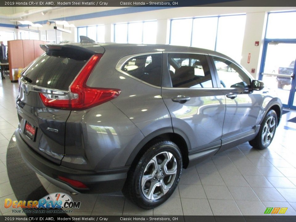 2019 Honda CR-V EX AWD Modern Steel Metallic / Gray Photo #4