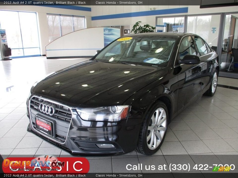 2013 Audi A4 2.0T quattro Sedan Brilliant Black / Black Photo #1