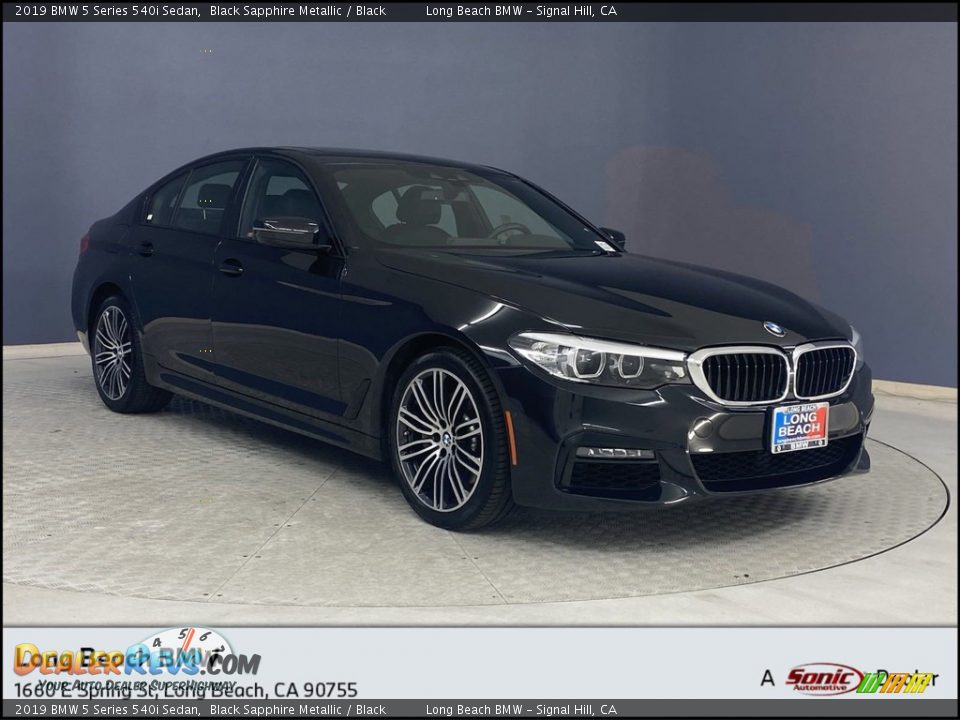 2019 BMW 5 Series 540i Sedan Black Sapphire Metallic / Black Photo #1