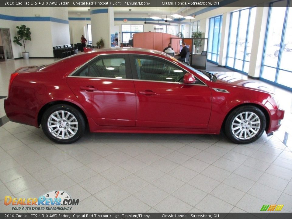 2010 Cadillac CTS 4 3.0 AWD Sedan Crystal Red Tintcoat / Light Titanium/Ebony Photo #4