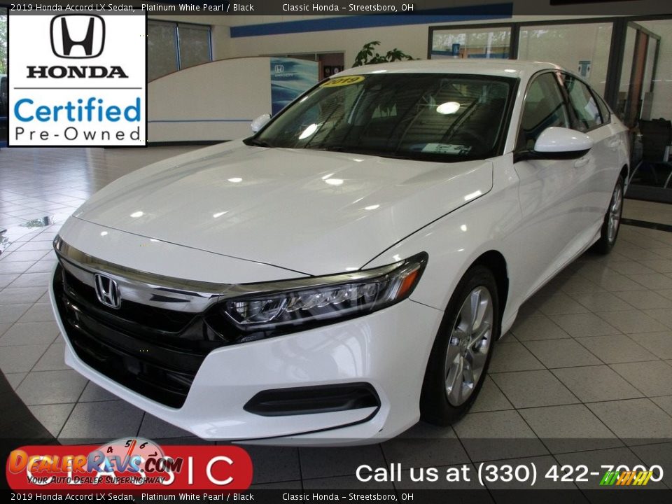 2019 Honda Accord LX Sedan Platinum White Pearl / Black Photo #1