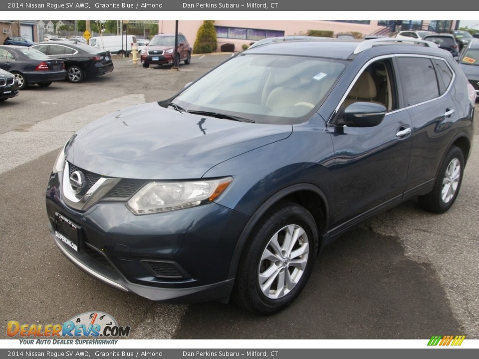 2014 Nissan Rogue SV AWD Graphite Blue / Almond Photo #1